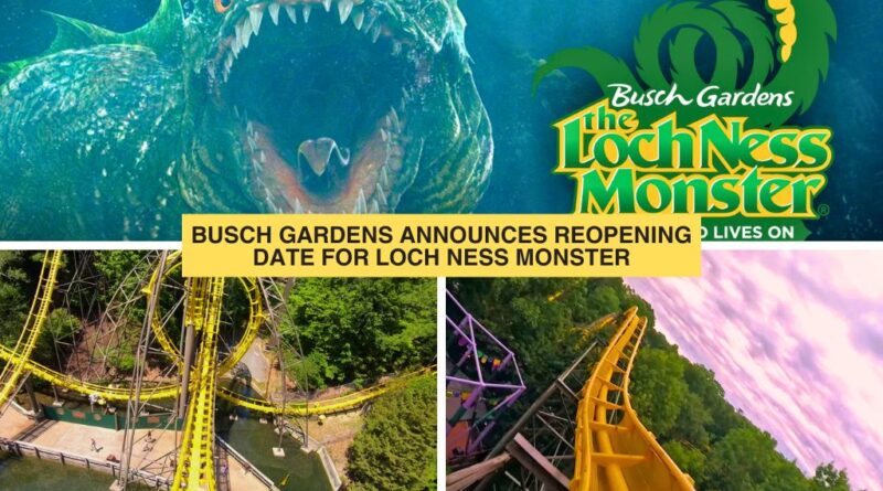 Busch gardens anuncia fecha de reapertura Loch Ness 